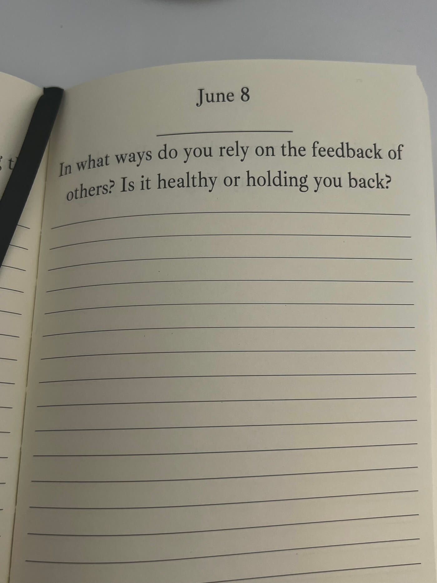 daily self wellness journal inner page